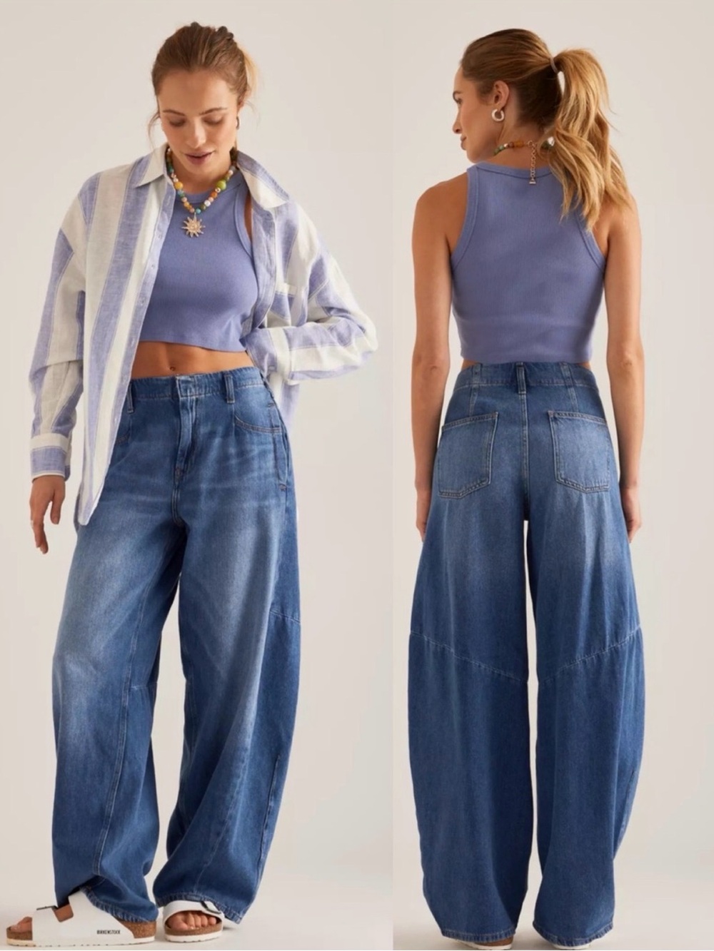 Pilcro Anthropologie The Georgia Barrel Leg Jeans Women's 29 High Rise Med Wash - Picture 2 of 11